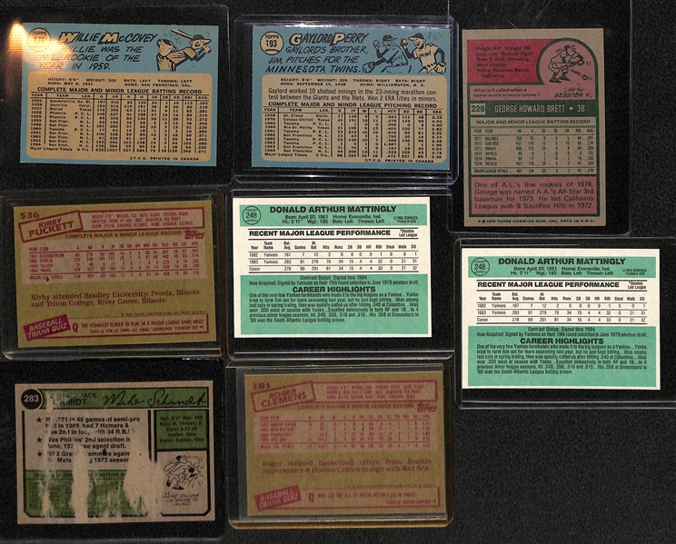 Lot of 50 Assorted Vintage Baseball Star Cards from 1965-1987