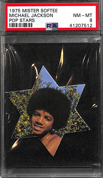Lot of 5 - 1975 Mr. Softee Michael Jackson Pop Star Cards - All PSA 8