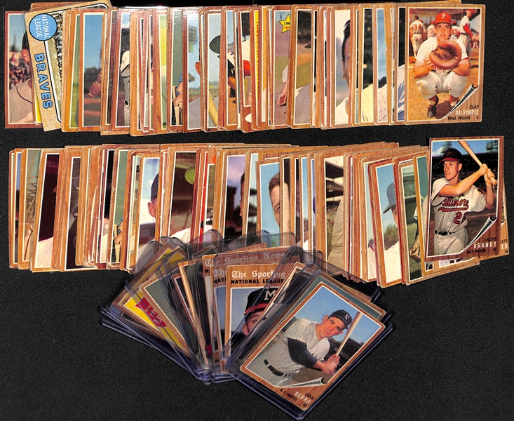 Lot of 250+ 1962 Topps Baseball Cards w. Yogi Berra