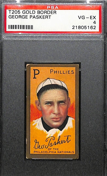 1911 T205 Gold Border George Paskert PSA 4 (VG-EX) Philadelphia Phillies