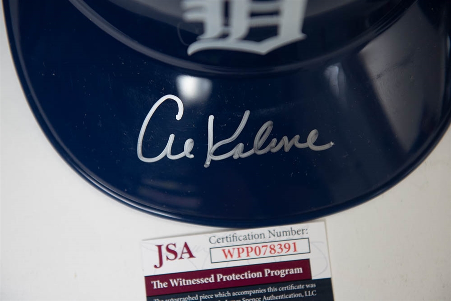 Lot of 3 Signed Baseball Batting Helmets w. Kaline & Gossage