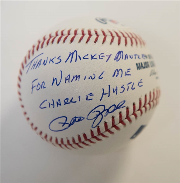Pete Rose Signed & Inscribed Baseball - PSA