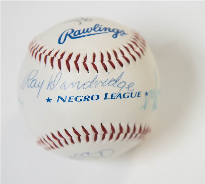 Negro League Multi Signed Baseball w. Monte Irvin