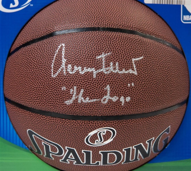 Jerry West Signed Spalding Basketball - JSA