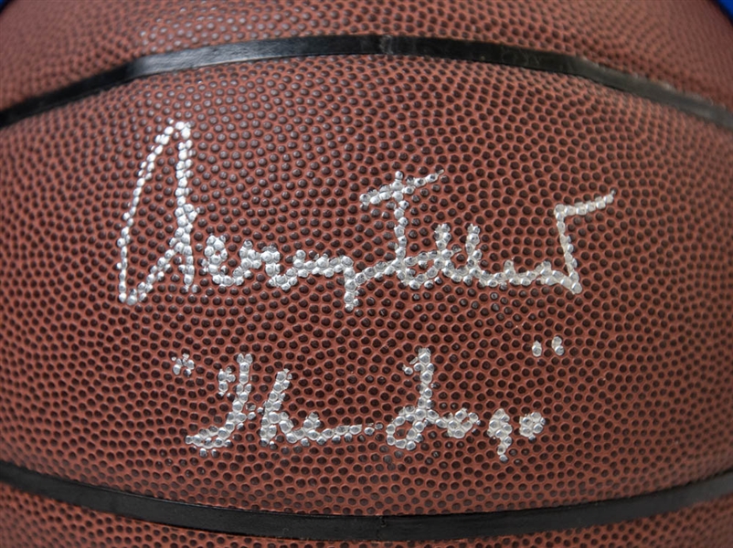 Jerry West Signed Spalding Basketball - JSA