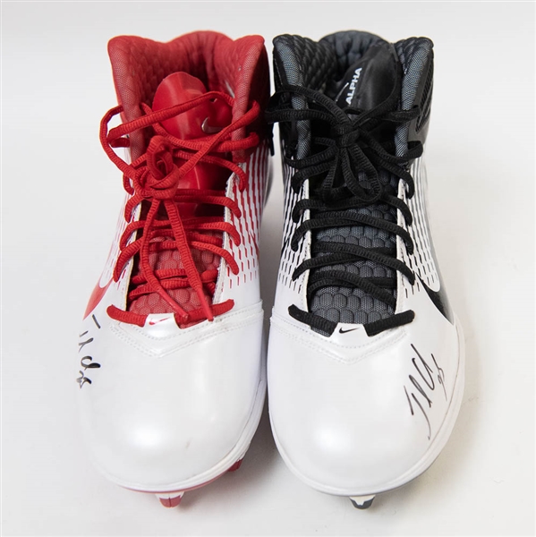 Lot of 2 Jamaal Charles (Kansas City Chiefs) Signed Nike Cleats
