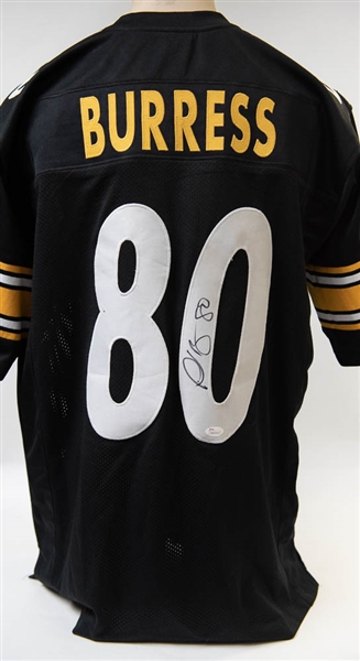 Plaxico Burress Signed Steelers Style Jersey - JSA