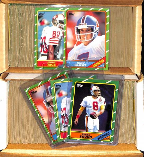 1986 Topps Football Sets - 1 Complete & 1 Partial Set - w. 2 - Jerry Rice Rookie Cards