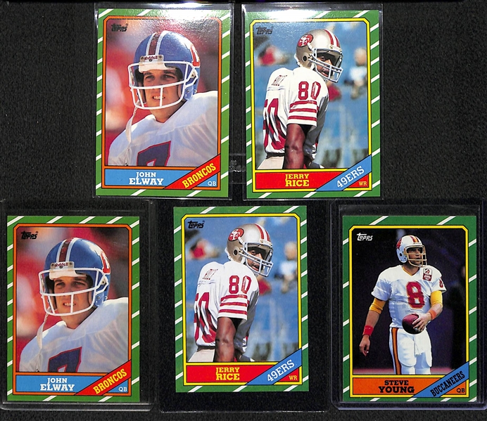 1986 Topps Football Sets - 1 Complete & 1 Partial Set - w. 2 - Jerry Rice Rookie Cards