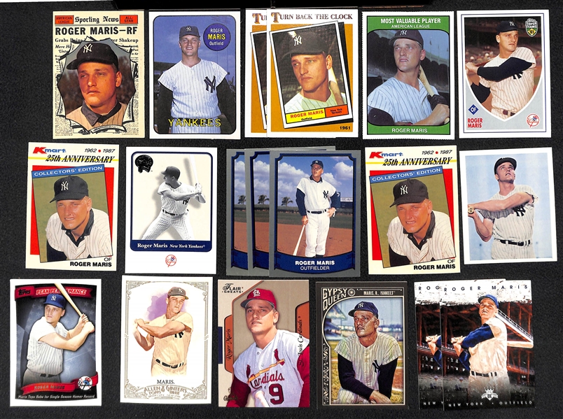 Lot of 19 Roger Maris Baseball Cards w. 1961 Topps All Star Card