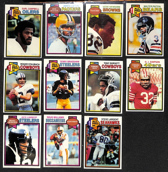 1979 Topps Football Complete Set of 528 Cards w. Earl Campbell Rookie Card