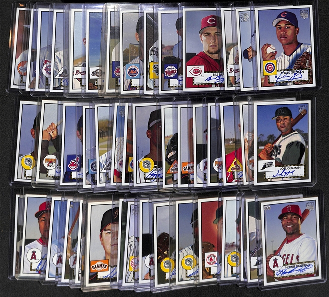 Lot of (48) Topps-Certified Autographs from 2006 Topps 52' Set (Inc. Papelbon, Kendrick, Willis, Uggla, +)