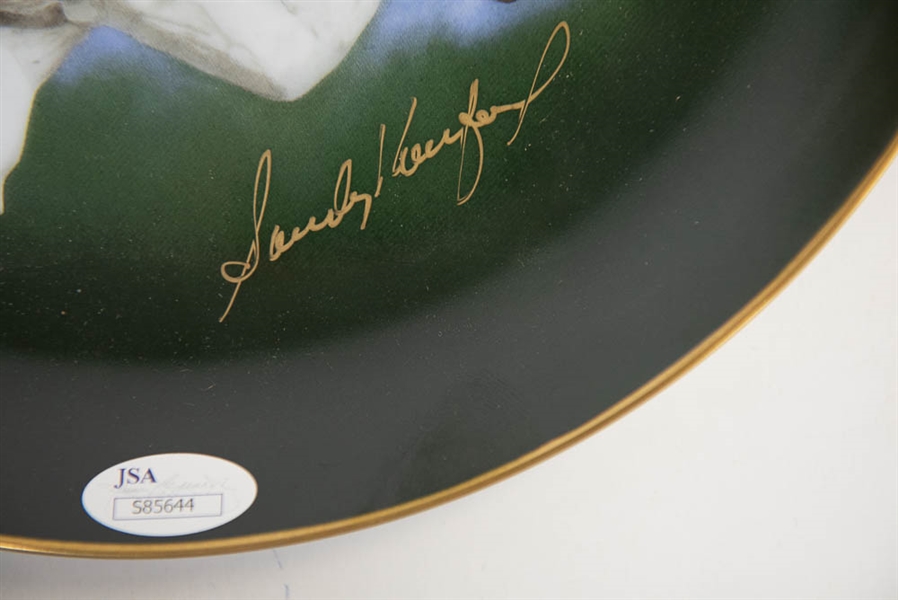 Sandy Koufax Signed Hackett American Plate - JSA