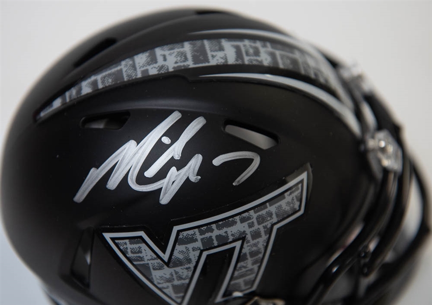 Michael Vick Signed Virginia Tech Mini Helmet - JSA
