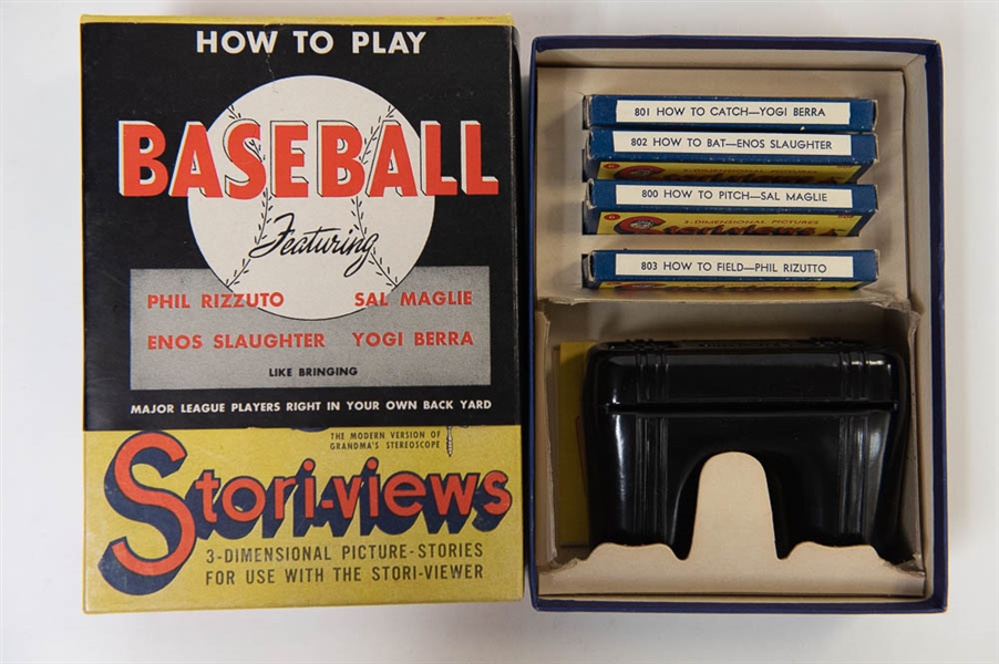 1950s Baseball Stori-Views Complete with Box w. Yogi Berra Slides