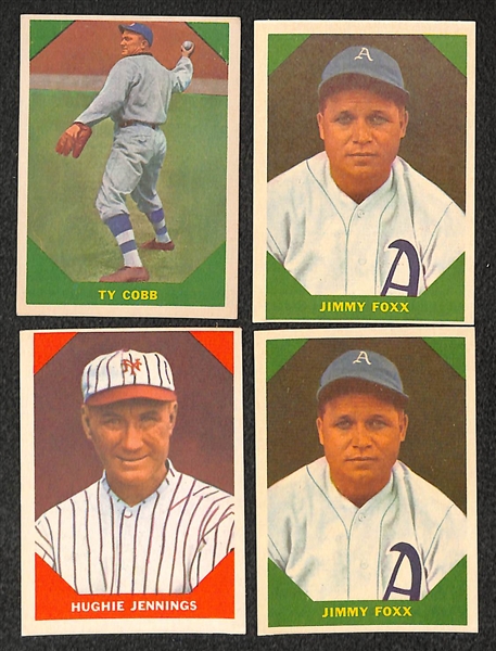 Lot of Assorted 90 - 1960 Fleer and 134 - 1961 Fleer Baseball Cards w. Ty Cobb