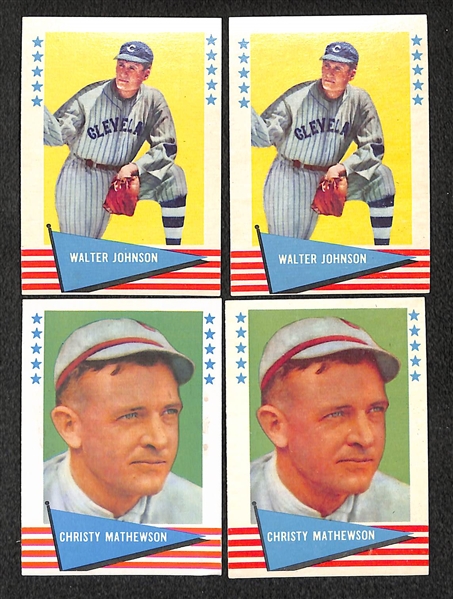 Lot of Assorted 90 - 1960 Fleer and 134 - 1961 Fleer Baseball Cards w. Ty Cobb