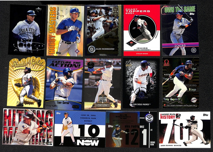 Lot of Approx 1600 Baseball Insert Cards from 1980s to Present w. Jeter