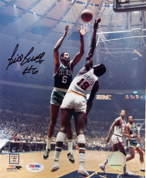 Bill Russell & Dominique Wilkins Signed Photos - COA