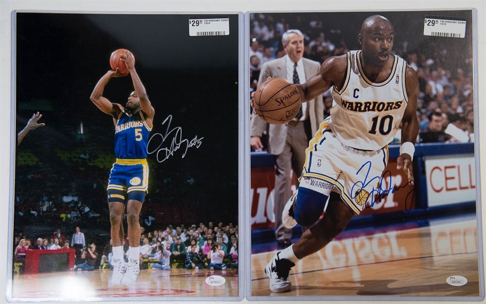Lot of 6 Basketball Signed Photos w. Allen Iverson
