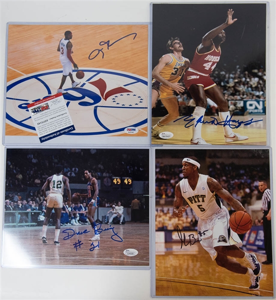 Lot of 6 Basketball Signed Photos w. Allen Iverson