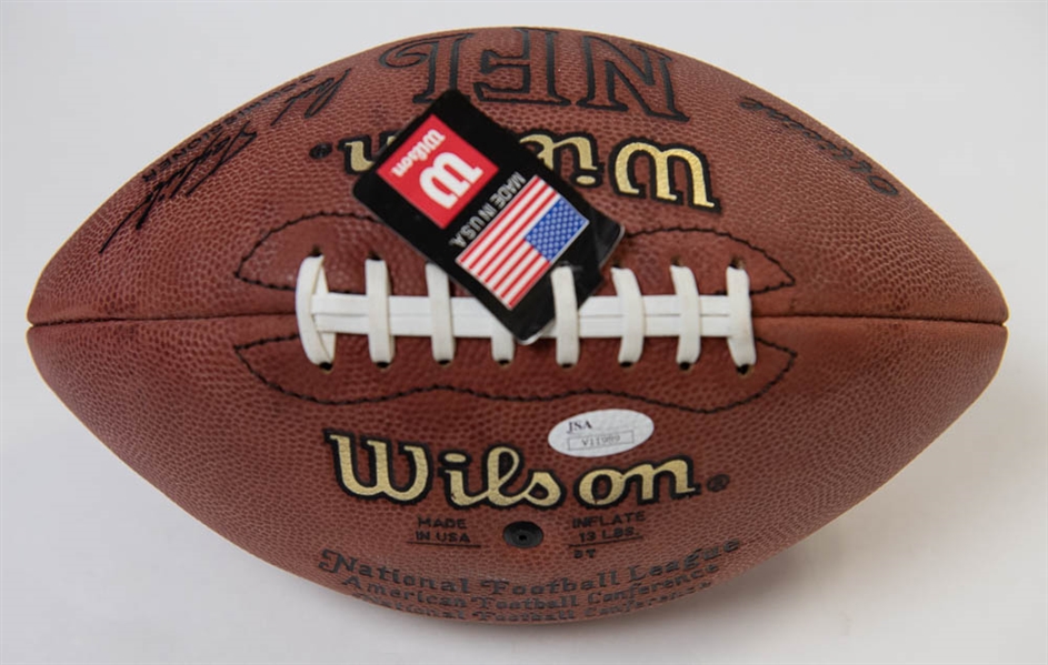 OJ McDuffie Signed Wilson NFL Football - JSA