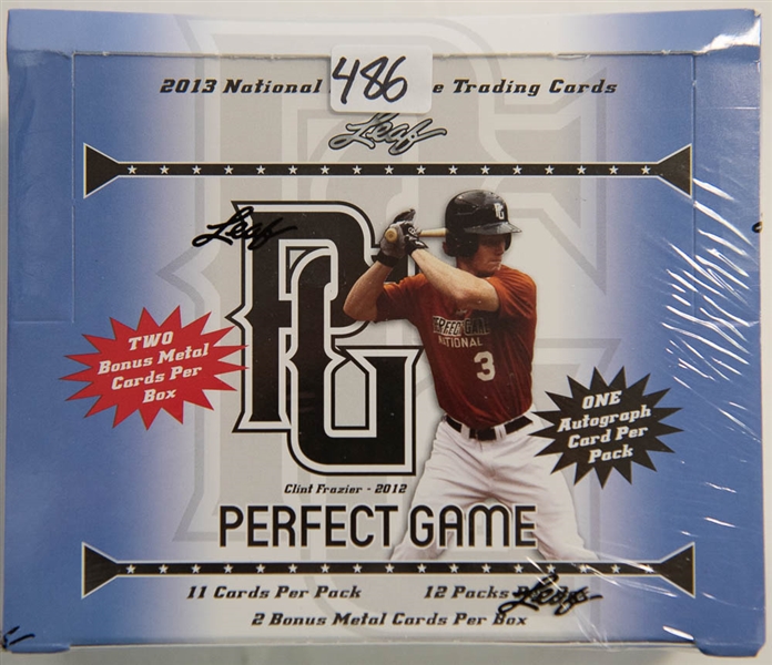 2013 Leaf Perfect Game Baseball Hobby Box (12 autographs and 2 metal cards per box)