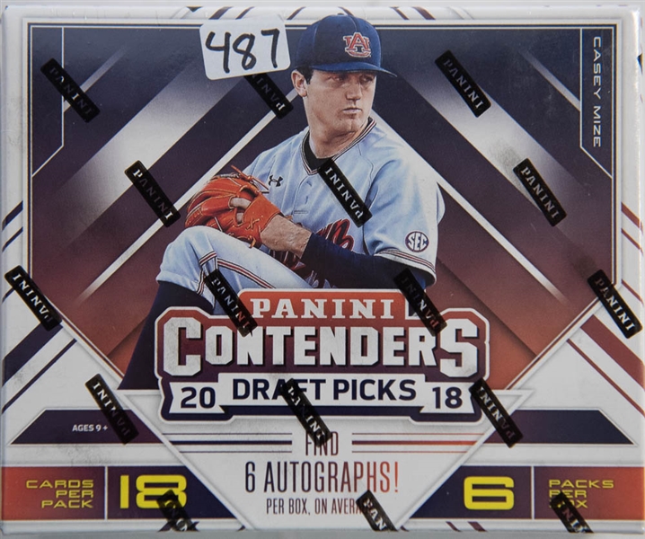 2018 Panini Contenders Draft Baseball Hobby Box (6 autographs! Possible Vladimir Guerrero Jr.)