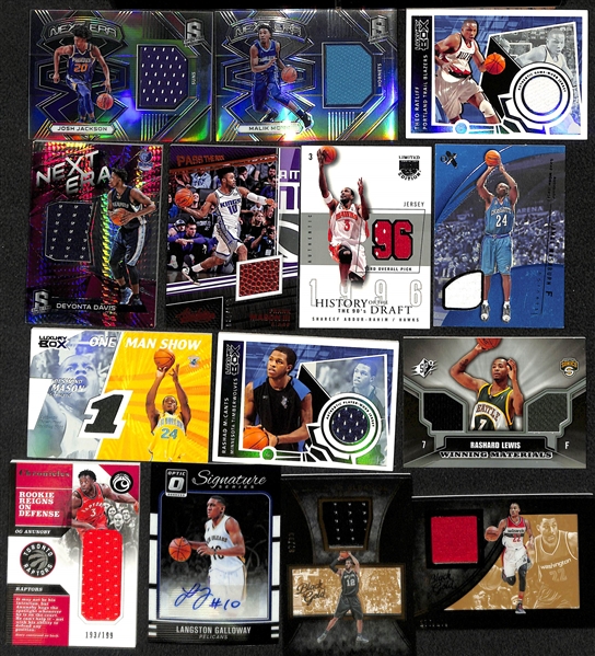 Lot of (27) Certified Basketball Autograph & Relic Cards (Autos inc. Seikaly, H. Hawkins, W. Berry; Jersey Relics inc. Kyrie Irving)