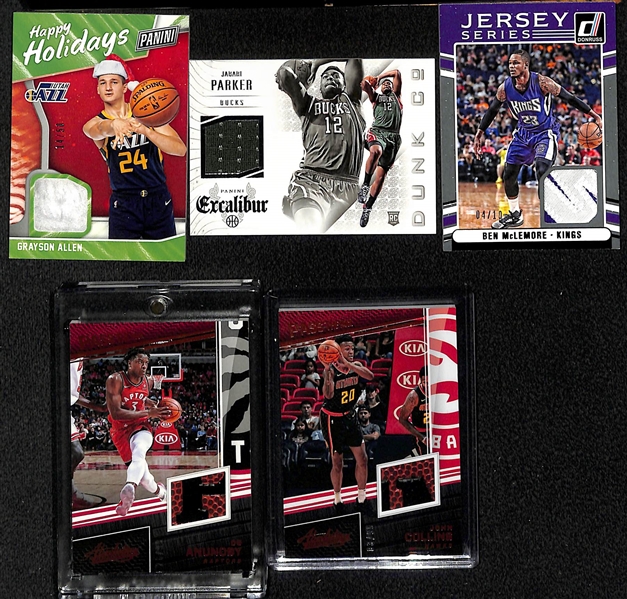 Lot of (27) Certified Basketball Autograph & Relic Cards (Autos inc. Seikaly, H. Hawkins, W. Berry; Jersey Relics inc. Kyrie Irving)