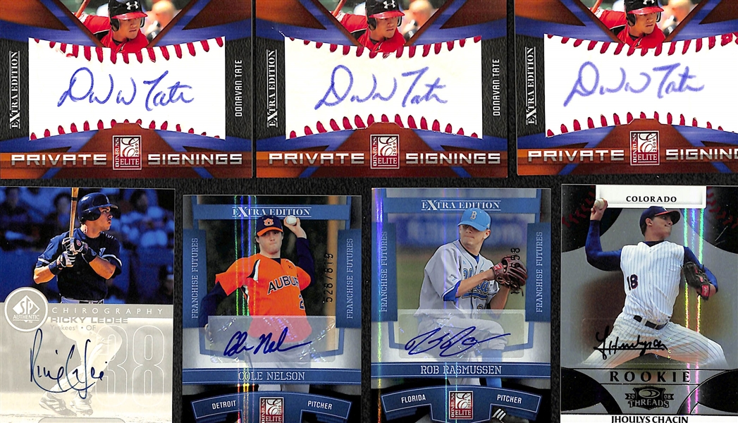 Lot of (40) Autographed Baseball Cards inc. Richie Ashburn, Granny Hamner, and Darren Daulton