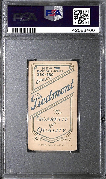 1909 T206 Rube Oldring Piedmont (Batting) PSA 3