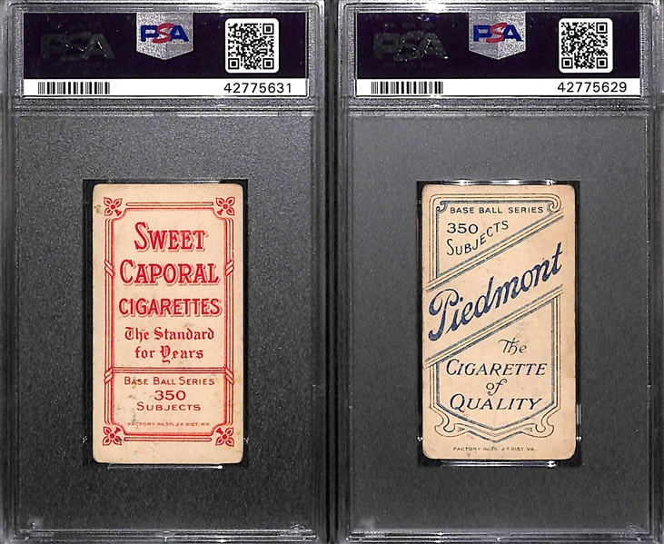 Lot of 2 1909 T206 Cards PSA 2.5 - Art Fromme Sweet Caporal and Harry Gasper Piedmont