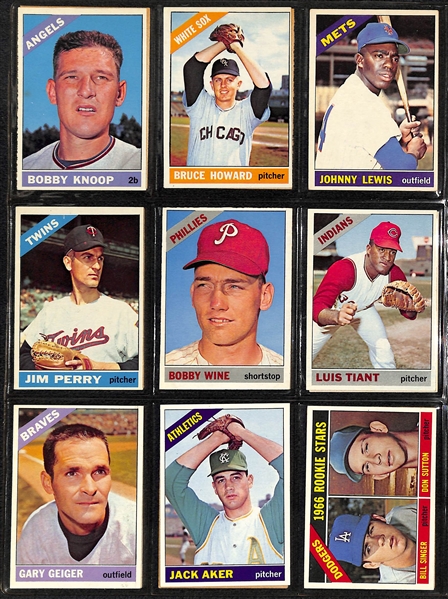 1966 Topps Baseball Near Complete Set - Missing Only 3 Cards - w. Jackson PSA 5