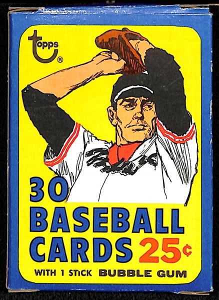 1971 Topps 25-cent Baseball Cello Pack (Opened) w/ 30 Pack-Fresh Cards