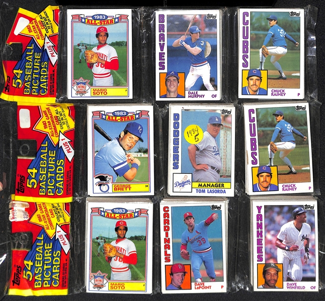 Lot of (9) 1984 Topps Baseball Rak Packs