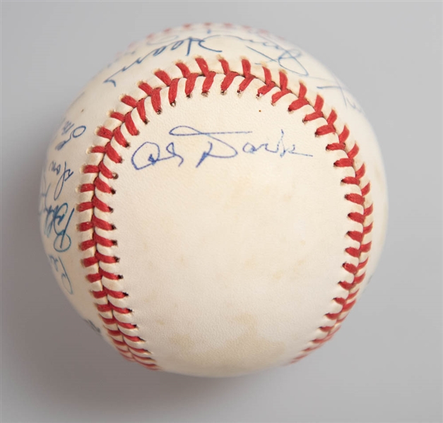 1951 New York Giants Team Signed Baseball w/ 13 Autographs (Inc. Mays, Durocher, Irvin, Thomson) - NL Champions - JSA Auction Letter