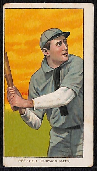 Lot of 3 - 1909 T206 Cards - Pfeffer & (2) Steinfeldt - with Bat & Portrait
