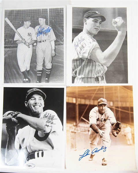 Lot of 7 Baseball Signed Photos w. Stan Musial - JSA Auction Letter