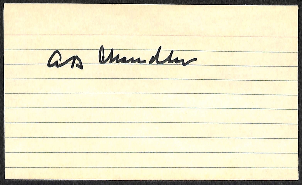 Lot of 10 Signed Baseball Index Cards w. Stan Musial - JSA Auction Letter