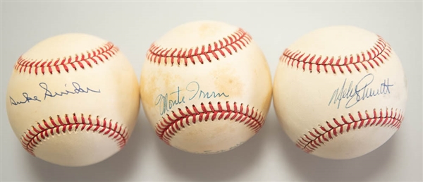 Lot of 3 HOF Signed Baseballs w. Schmidt & Stargell  - JSA Auction Letter