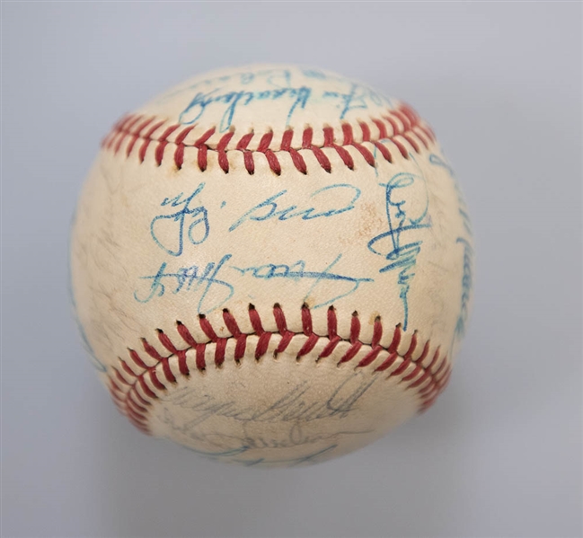 1972 New York Mets Team Signed Baseball  - JSA Auction Letter
