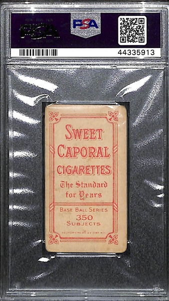 1909-11 T206 Sweet Caporal 350/30 Miller Huggins Hands At Mouth Graded PSA  2