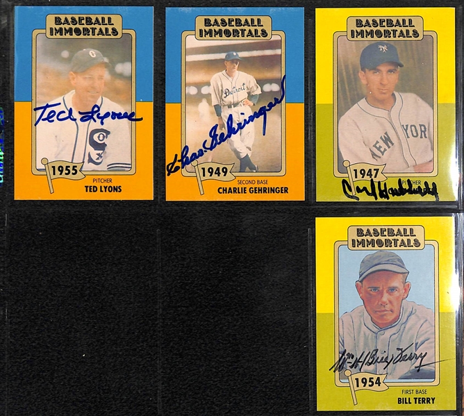 1980 Baseball Immortals Near Complete Set w. 22 Autographs Including Hall of Famers  - JSA Auction Letter