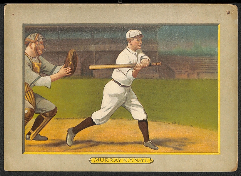 1910 Turkey Red T3 Jack Red Murray (NY Giants) Cabinet Tobacco Card
