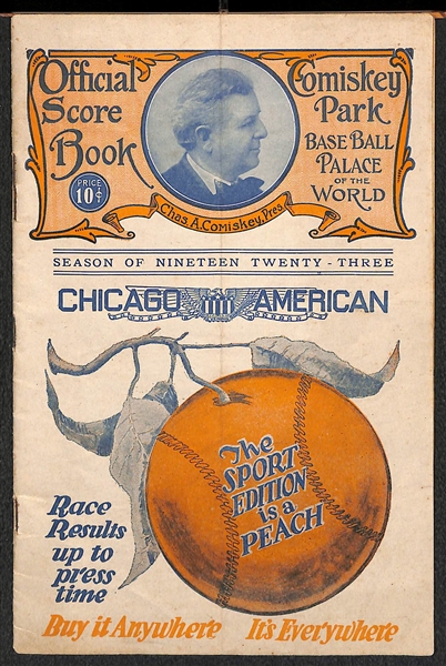 1923 Chicago White Sox Score Book