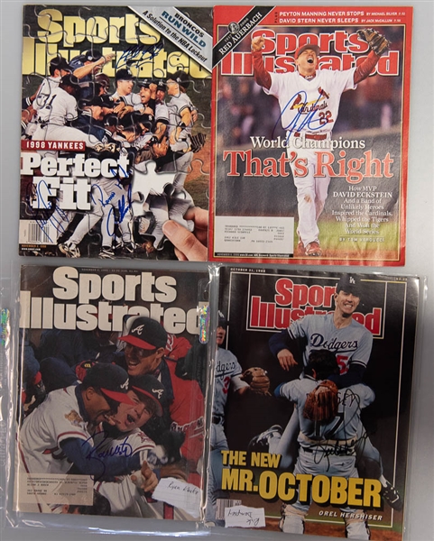Lot of 13 Baseball Signed Sports Illustrated/Magazines/Photos w. 9 Sports Illustrated (Schmidt & O. Smith)  - JSA Auction Letter