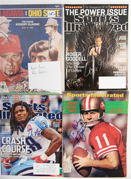 Lot of 20 Signed Football Sports Illustrated/Magazines/Booklets w. Jim Kelly - JSA