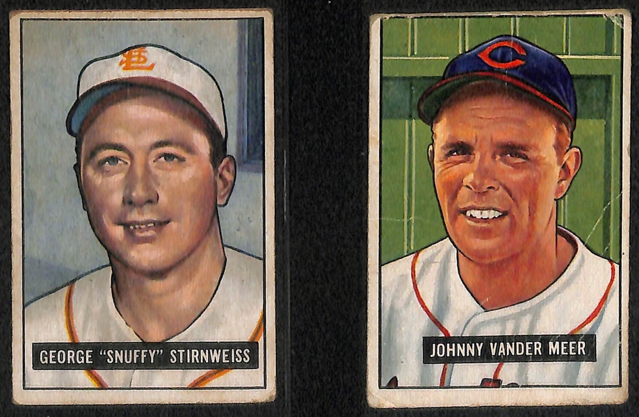 Lot of 11 1951 Bowman Baseball Cards w. Jimmy Dykes