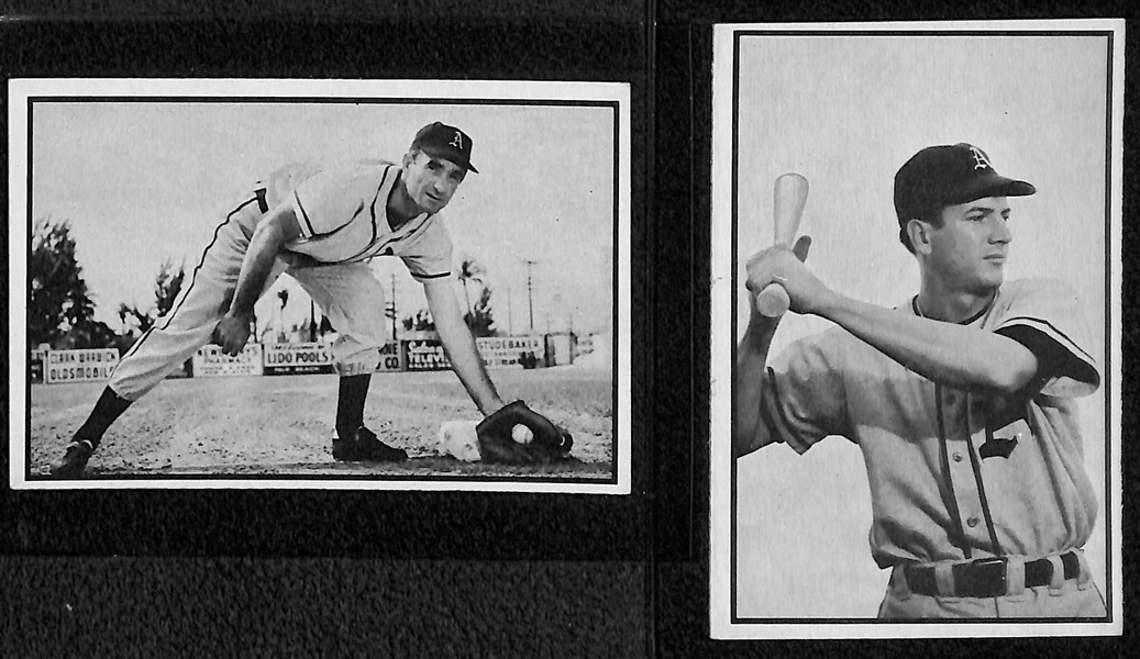 Lot of 6 1953 Bowman B&W Baseball Cards w. Eddie Robinson